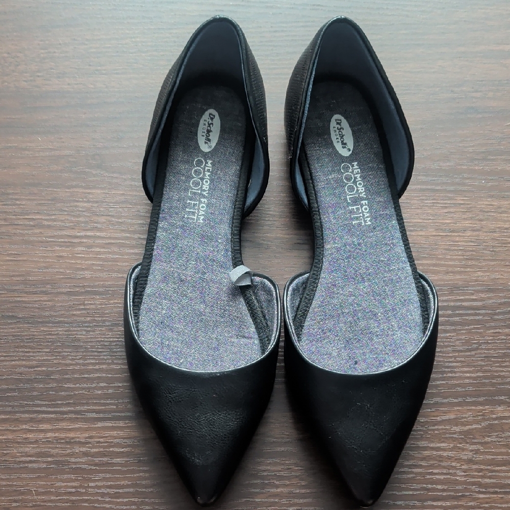 Dr. Scholl's Black D'Orsay Flats